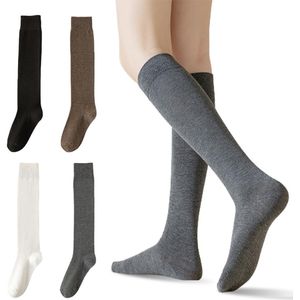 4 Pack Women's Knee Socks Cotton Socks Long Socks Overknee Socks Thigh Socks Retro Casual Socks Band Plain One Size