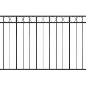 vidaXL - Schuttingpaneel - 1,7x1 - m - staal - zwart