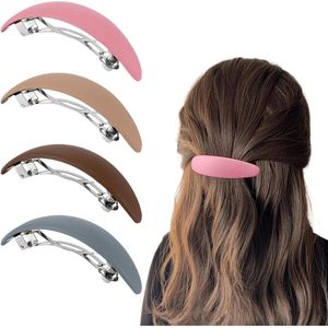 Set van 4 automatische vintage haarspelden voor dames - duin tot middelgrote haartypes - lichte kleuren - klassiek .