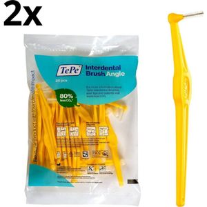 TePe Angle Geel - 2 x 25 stuks - Voordeelverpakking
