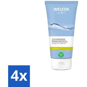 WELEDA - Reinigingsgel Zuiverend - Voor onzuivere huid - 100 ml - Voordeelverpakking - 4 stuks