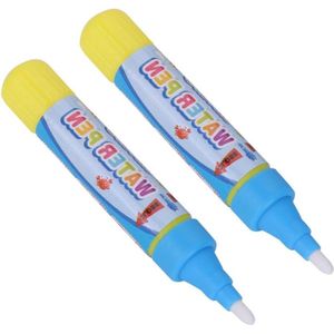 Magische waterpen - 2 stuks - vervanging pen - tekenen - kleuren - doodle matten - kleurplaten - blauw .
