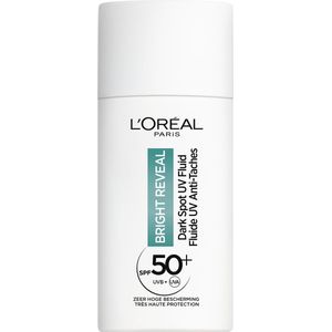 L'Oréal Bright Reveal Dark Spot UV Fluid Moisturizer met SPF50+ - voor een stralendere teint - vermindert en corrigeert pigmentvlekken - 50 ml