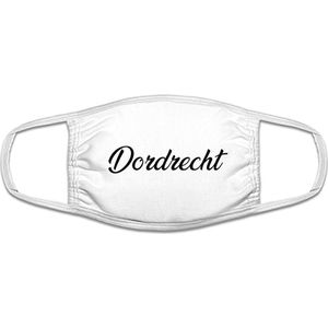 Dordrecht mondkapje | gezichtsmasker | bescherming | bedrukt | logo | Wit mondmasker van katoen, uitwasbaar & herbruikbaar. Geschikt voor OV