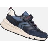 Geox - J Rooner Boy - Sneakers - Blauw - Textiel - Riptape Sluiting