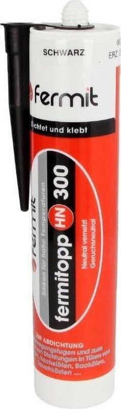 Fermit - Hittebestendige Siliconenkit - 1-component - Neutraal- of Azijnuithardend - Temperatuurbereik -40° tot +250°C