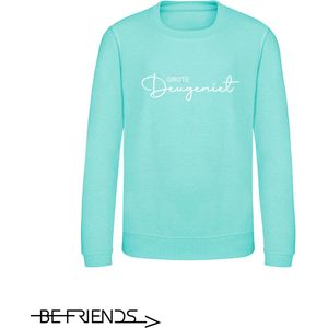 Be Friends Sweater - Grote deugeniet - Kinderen - Mint groen - Maat 5-6 jaar
