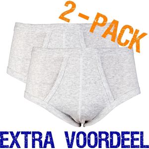 Beeren heren slip | MAAT XXL | 2-pack | grijs melee