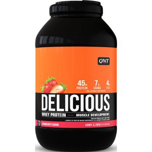 QNT Delicious Whey|Protein Eiwitpoeder|Eiwitshake|2.2kg|Aardbei