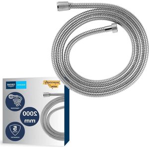 Vitalioflex metalen doucheslang 2 m hittebestendig anti-torsiesysteem - universele aansluiting - QuickFix installatie - GROHE metaal 22103000 - badkamer - accessoires