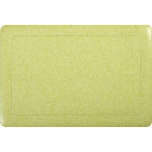 Luxe afwasbare placemat - Rechthoekig 30 cm x 40 cm - Leuke Tekeningen - Uni - Groen - Set van 6 stuks