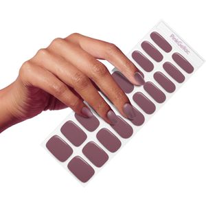 Pink Gellac UV Nagelstickers - Gellak Stickers 0031 Deep Mauve - Nail Art Gel Stickers voor Nagels - 20 stuks in 10 maten