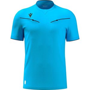 Macron Ponnet Eco Scheidsrechtersshirt Korte Mouw Heren - Neon Sky | Maat: XXL