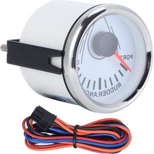 52mm Universele Boot Roer Hoek Meter Indicator 0-190ohm Signaal met Sensor 9-32 V Backlight Gauge voor Boot Yacht