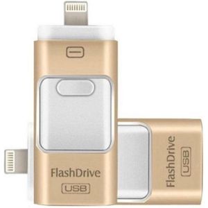 1 stuk USB Flash Drive 256GB - 4-in-1 Externe Opslag Geschikt voor iPhone, iPad, Android en USB - Lightning & USB Pendrive - Data Opslag, Back-up en Overdracht - Compatibel met iOS en Android - Ideaal Cadeau voor Tech-liefhebbers