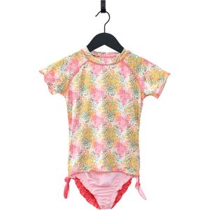 Ducksday - Zwemset met omkeerbare bikinibroek - voor meisjes - UPF 50+ - Tweedelig - sneldrogend - Lula - Maat 122/128