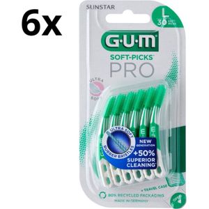 GUM Soft Picks PRO Large – 6 x 30 Stuks - Voordeelverpakking