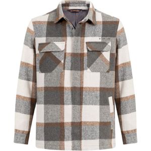 Life Line blouse Pico - blouse/jas Pico - bruin/wit geblokt - borstzak - maat S