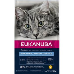 Eukanuba Kat Adult Overweight - Sterilised Kip - Lever 10 kg