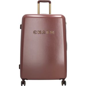 Charm London Nice Travel Grote Koffer - 75 cm - 95 Liter - TSA Slot - Bordeaux Rood