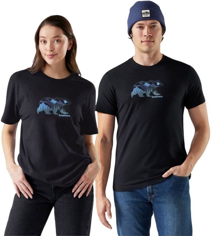 Smartwool - Bear View - T-shirt - Zwart - Korte Mouwen