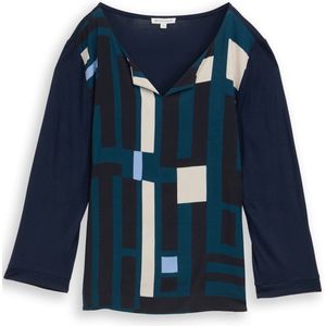 Tom Tailor - Shirt - Lange Mouwen - Materiaalmix