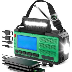 Lexium Noodradio solar opwindbaar - Radio - Noodradio - Weerradio - Radio voor Noodgevallen - Nood - Muziek - Nieuws - Noodpakket - Rampen - Praktisch - Zonneenergie