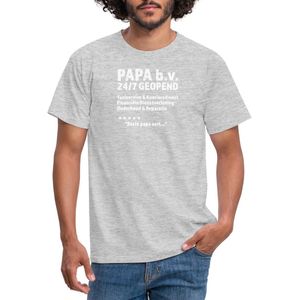 Papa B.V. 24/7 Geopend | Grappig Vaderdag Cadeau T-Shirt Heren