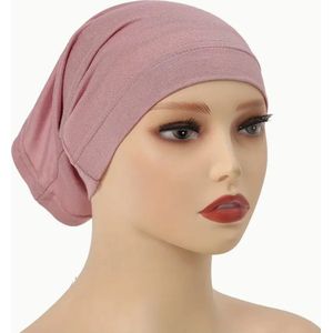 Onderkapje open hijab roze - hoofdkapje - haarnetje - hijab - moslim