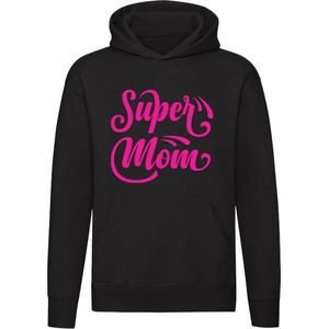 Super mom | Moederdag |oma | moeder | Unisex | Trui | Sweater | Hoodie | Capuchon | Zwart