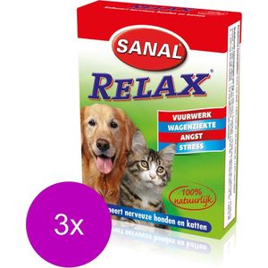 Sanal Relax Hond/Kat - Anti stressmiddel - 3 x 15 stuks