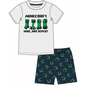 Minecraft Short Pyjama - 100% Katoen. Maat 116 cm / 6 jaar - met 1 Stylus Pen.