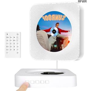 RFWR® Draagbare CD-speler met Bluetooth, FM-radio en USB-ingang voor Thuisgebruik