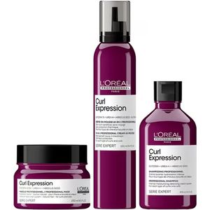 L’Oréal Professionnel - Curl Expression Set- Shampoo + Masker + 10-in-1 Mousse - Serie Expert Giftset - Intens Moisturizing Clearing Cream + Intensive Moisturizer Mask + 10-in-1 Cream-In-Mousse