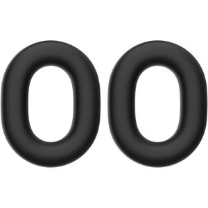 Allecto Plus - Siliconen beschermhoezen voor over-ear hoofdtelefoon, zwart, zweetbestendig.