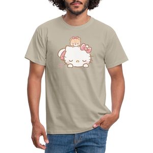 Hello Kitty Met Teddy Op Haar Rug T-Shirt Heren