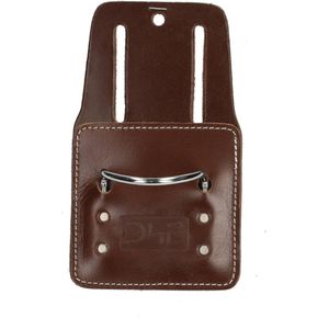 D4E LEDEREN HAMERHOUDER IN DONKERBRUIN TOPNERFLEER