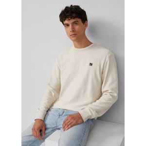 s.Oliver - Sweatshirt - Ivoor/Navy - Effen - Lange Mouw