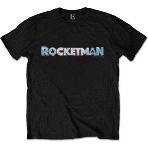 Elton John - Rocketman Movie Logo Heren T-shirt - 2XL - Zwart