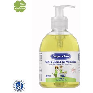 Vloeibare Marseillezeep voor de handen van tuiniers 300ml | verrijkt met essentiële citroenolie | Superclair