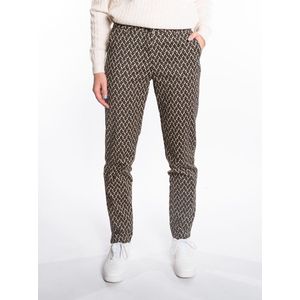 Red Button - Diana Graphic - Pantalon - Grijs - Moderne Eyecatcher met Grafische Print
