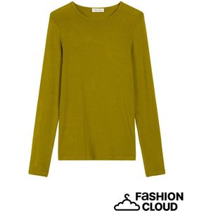Marc O'Polo - Shirt - Olijfgroen - Lange Mouw - Slanke Pasvorm
