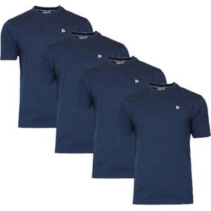 4-Pack Donnay - T-shirt (Vince) - Sportshirt - Heren - Navy (010) - maat S
