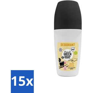 Marcel's Green Soap - Deodorant Roller - Vanilla & Cherryblossom - Langdurige frisheid - 50 ml - Bulkverpakking - 15 stuks