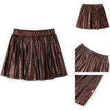 vidaXL Kinderrokje - Kinderrokjes - Kinderkleding - Kinderkled - Kinderrokje met glitters 92 cognackleurig
