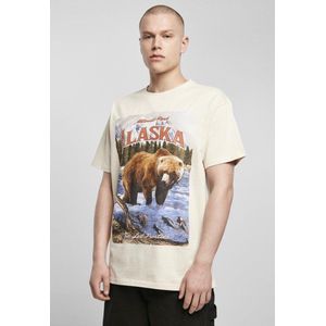 Mister Tee - Alaska Vintage Oversize Heren T-shirt - XS - Beige