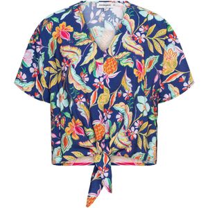 &Co Woman - Aruba Multi Flower - Blousetop - Kobalt Multi
