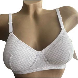 Dames katoenen beha 8865 voorgevormd zonder beugel 75A grijs