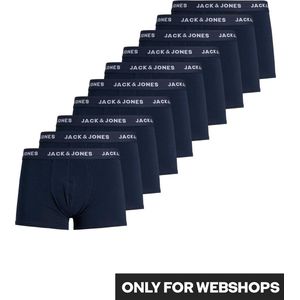 Jack & Jones Effen Blauwe Boxershorts Heren Mega Multipack JACSOLID 10-Pack - Maat XL