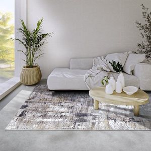 Flycarpets Elle Decoration - Imagination - Laagpolig Vloerkleed - Malard - Antraciet / Goud - 80x150 cm